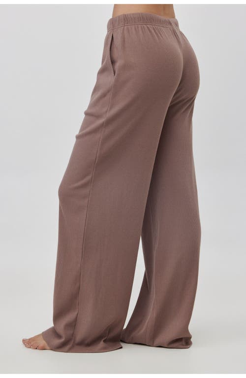 Gottex Beach Life Sandy Days Loungewear Wide Leg Bottoms In Brown