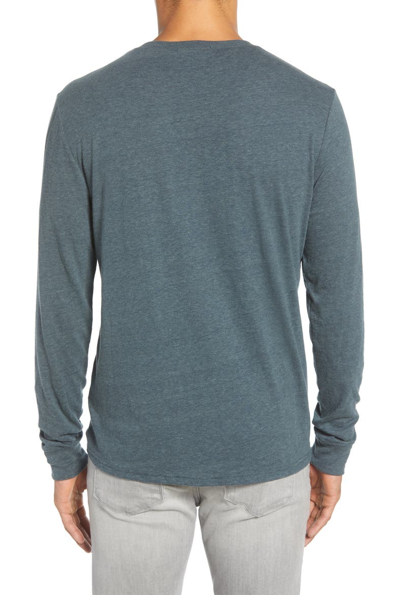 Long Sleeve Henley, Alternate, color, GUNMETAL