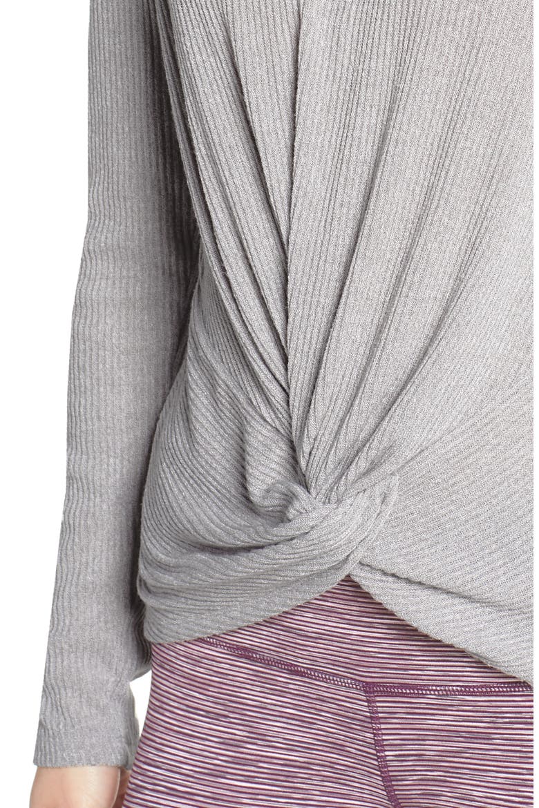 Knot a Chance Top, Alternate, color, GREY BIRD MELANGE
