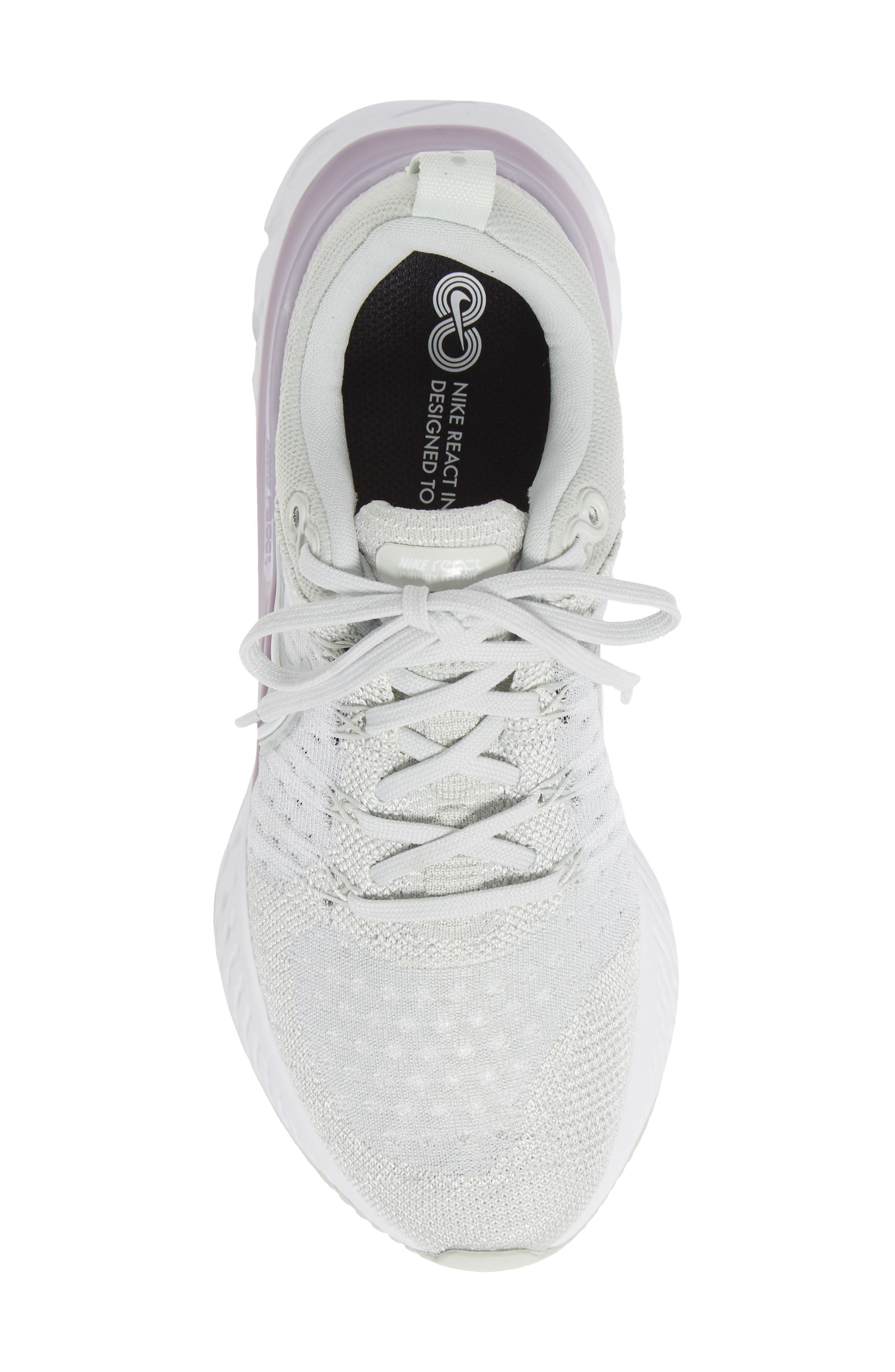 React Infinity Run Flyknit 2 Running Shoe, Alternate, color, LIGHT SILVER/ WHITE/ LILAC