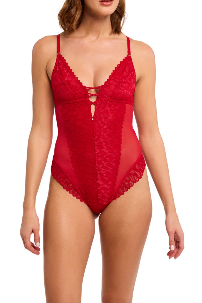 Lacy Teddy, Main, color, SWEET RED