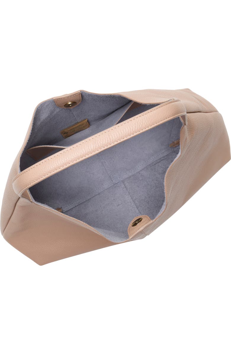 Vince Camuto Jenna Pebble Leather Hobo Bag, Alternate, color, Medium Brown