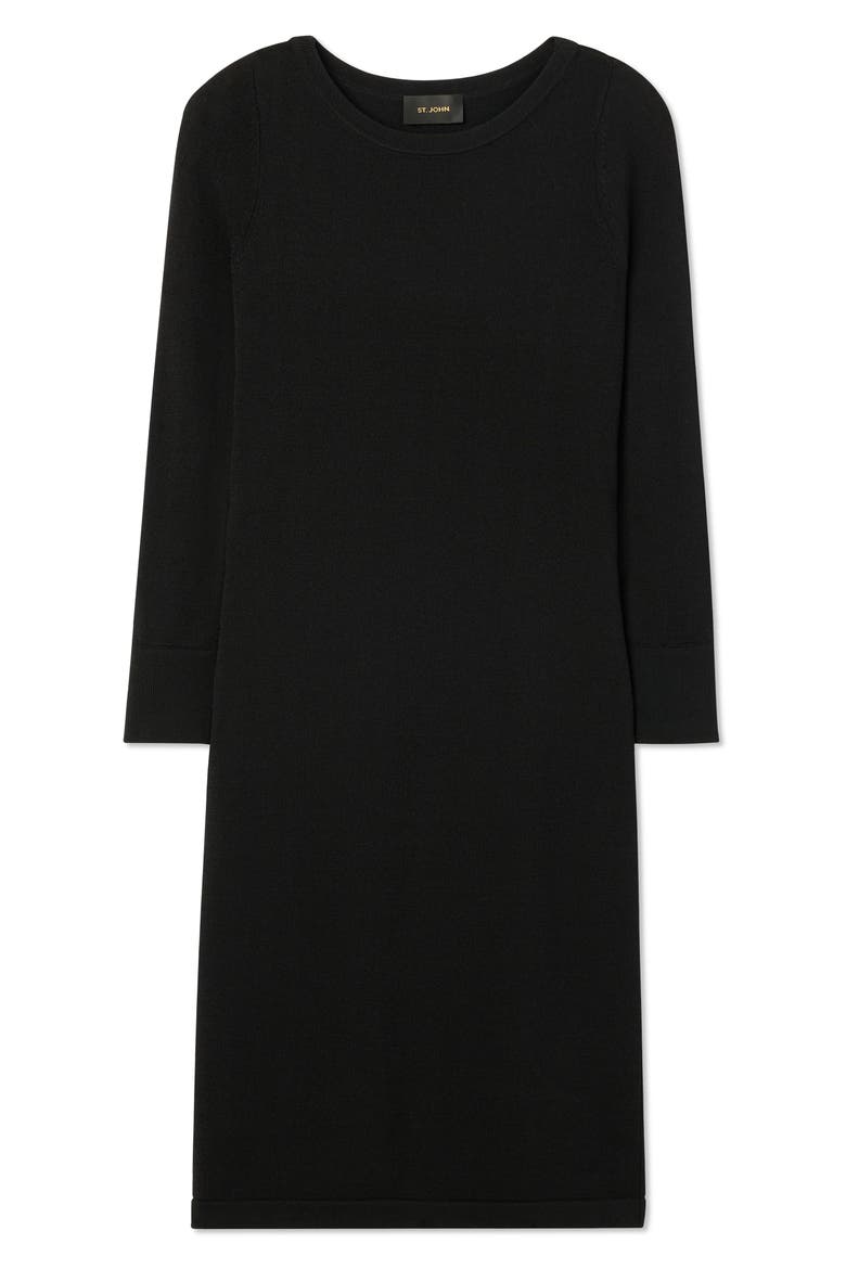 Santiago Knit Long Sleeve Sweater Dress, Alternate, color, BK00 BLACK