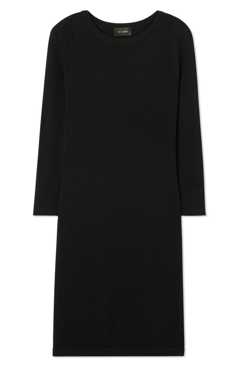 ST. JOHN Santiago Knit Long Sleeve Sweater Dress, Alternate, color,