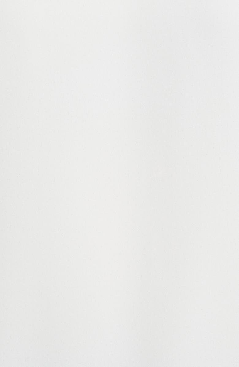 Ming Wang Sheer Hem Crêpe de Chine Sleeveless Top, Alternate, color, White