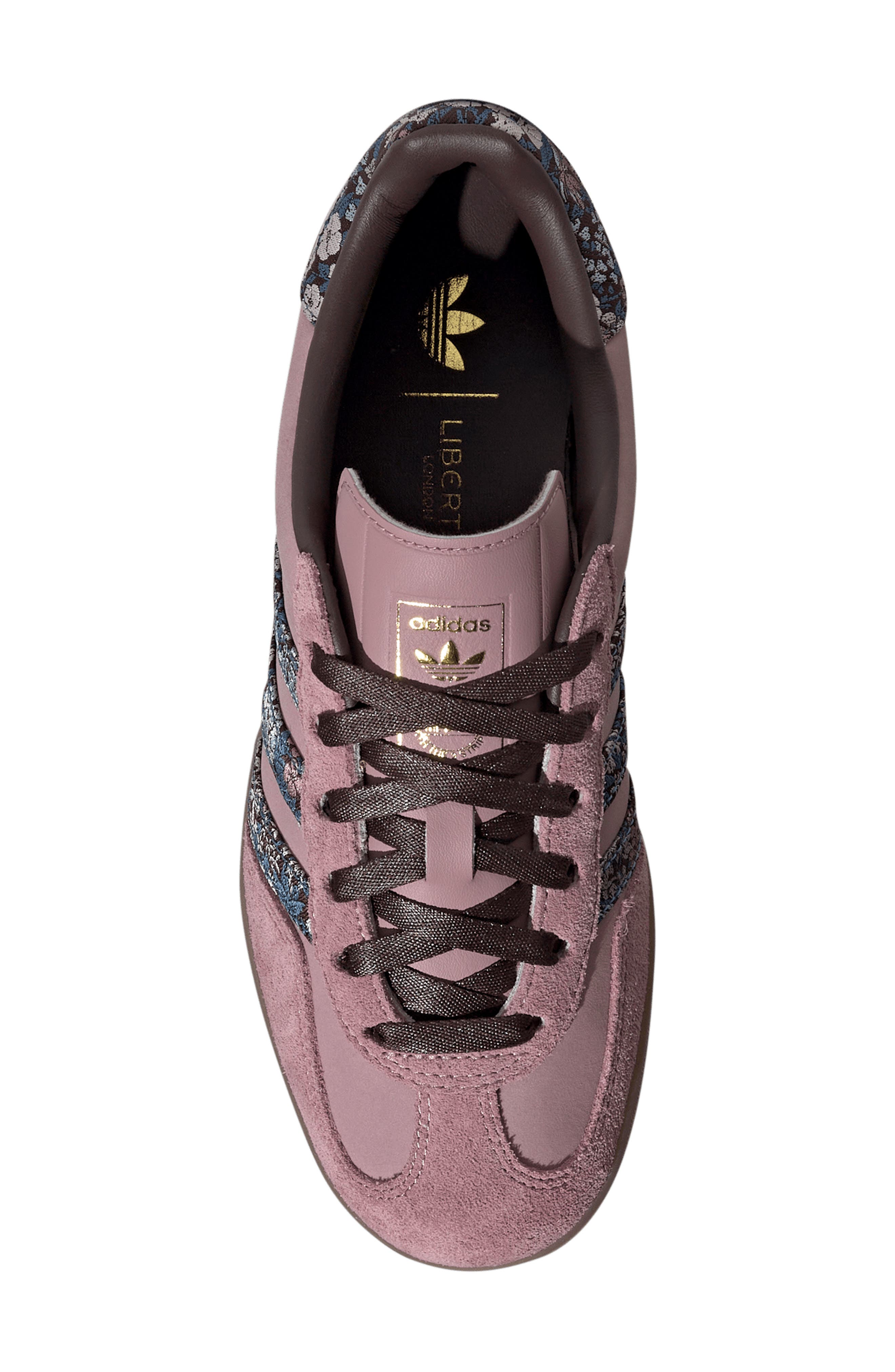 Women's Gazelle Indoor Sneaker, Alternate, color, MAUVE/ COFFEE/ GUM5