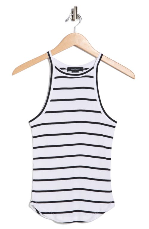 Sanctuary Rib Racerback Tank Top In White