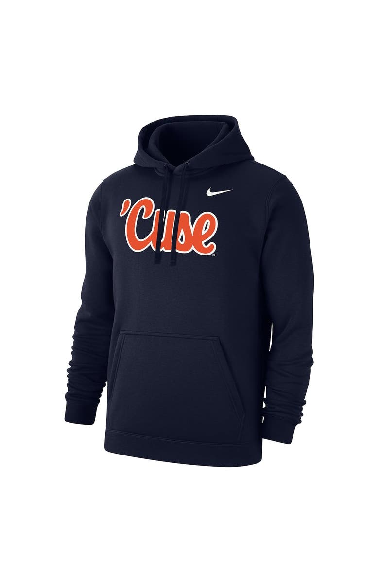 Nike Men's Nike Navy Syracuse Orange Script Club Pullover Hoodie, Alternate, color, Navy