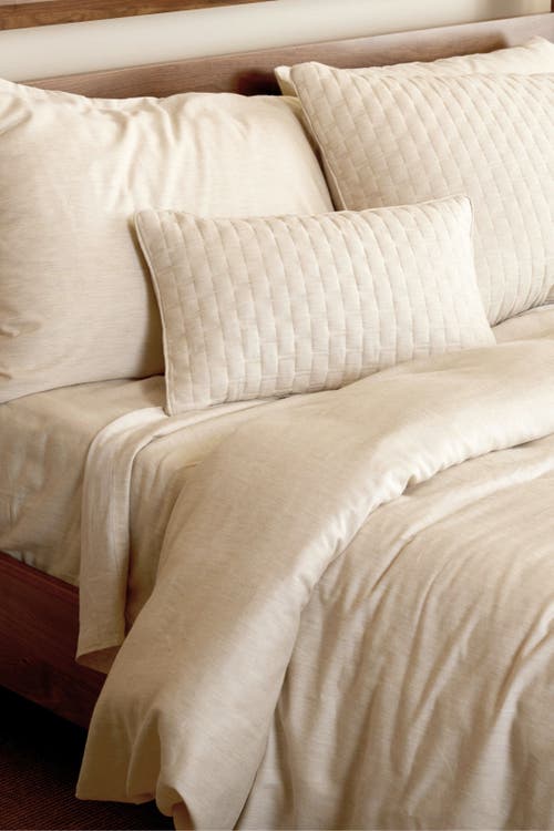 Bedvoyage Melange Viscose Cotton Blend Breathable Duvet Cover In Sand