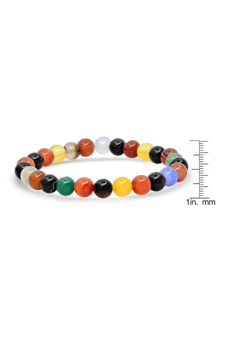 Stretch Agate Bracelet, Alternate, color, BROWN MULTI