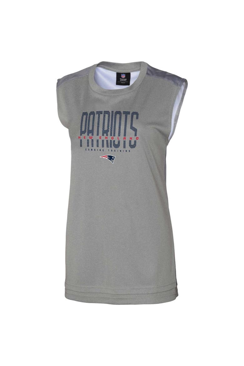 Women's Gray New England Patriots No Sweat Tank Top, Alternate, color, Gray