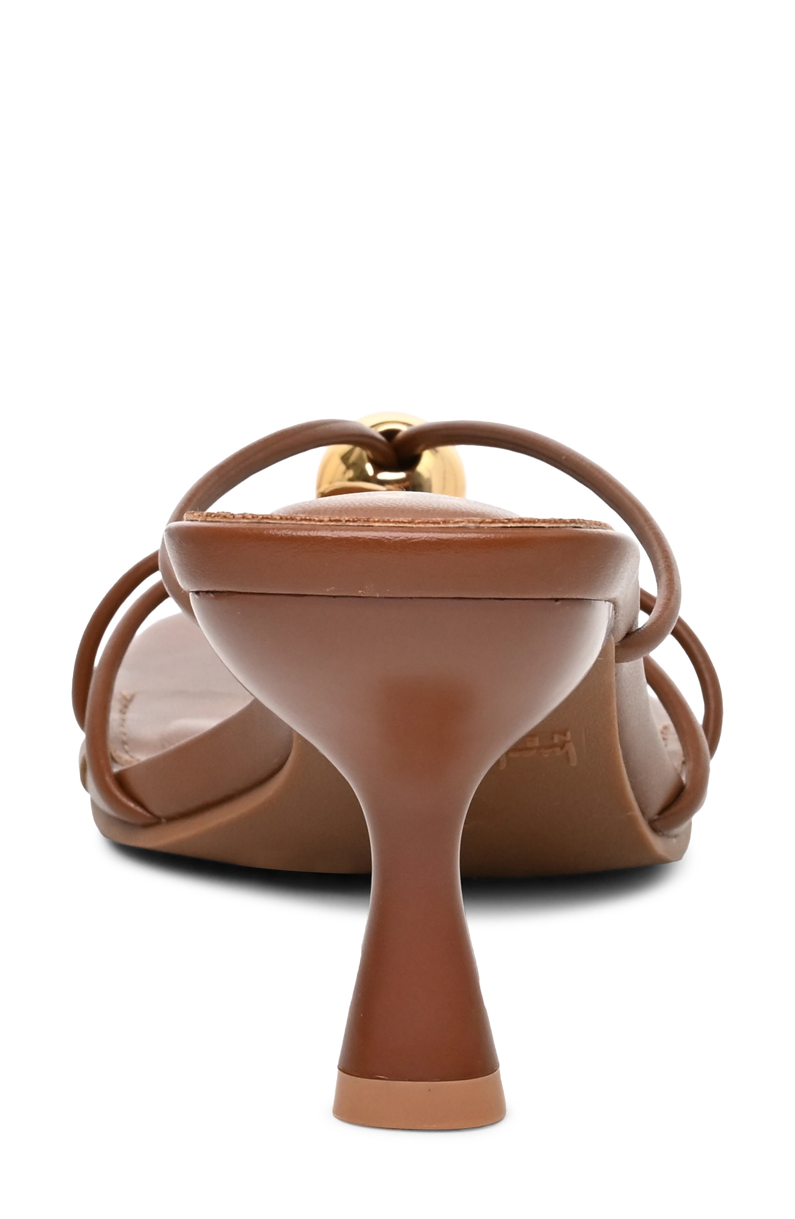 Rolled Strap Heeled Sandal, Alternate, color, TAN