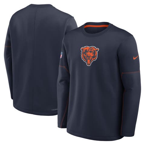 Men's Nike Navy Chicago Bears Sideline Coaches Team Present Midweight Therma-FIT Sweatshirt