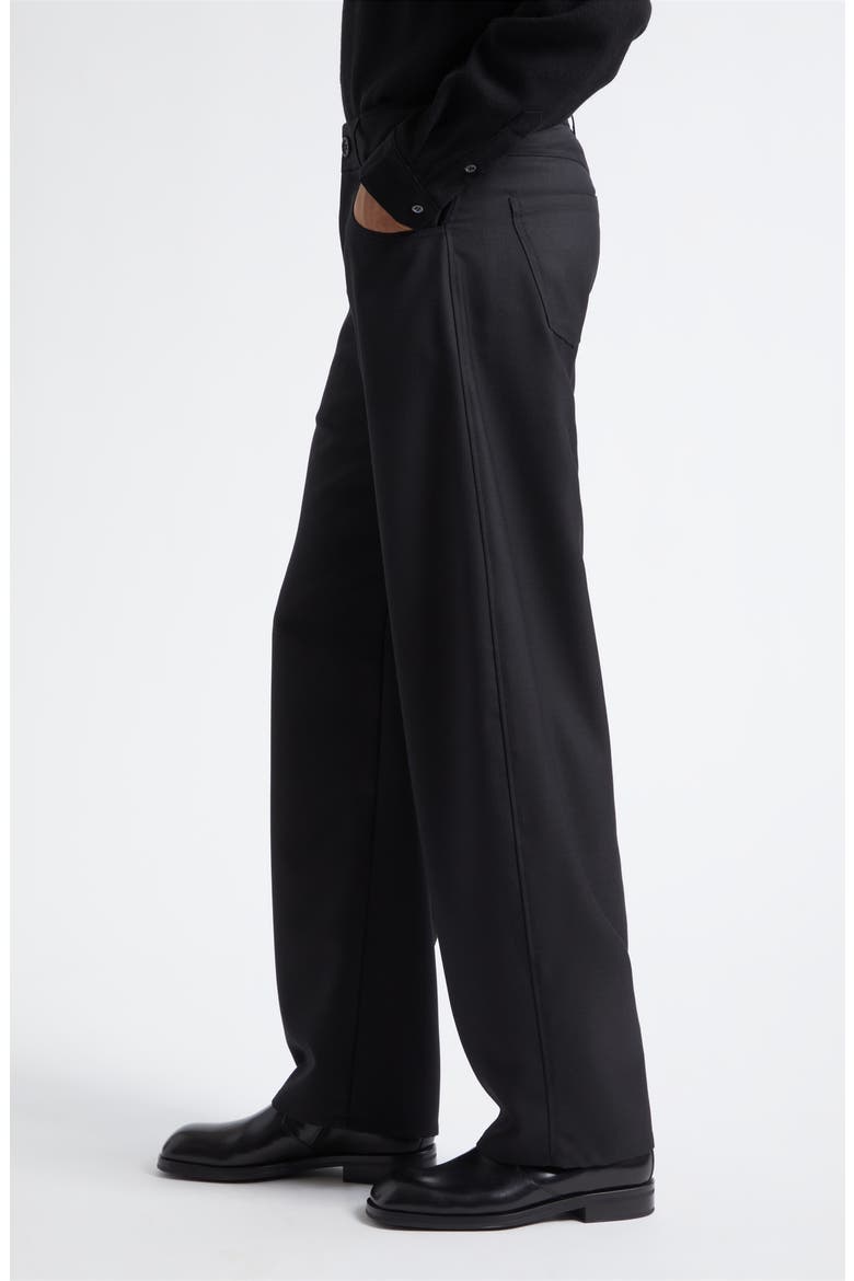 Gino Barrel Leg Trousers, Alternate, color, FINE BLACK WOOL