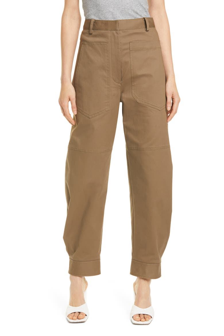 Myriam Sculpted Stretch Twill Pants, Main, color, UTILITY BROWN
