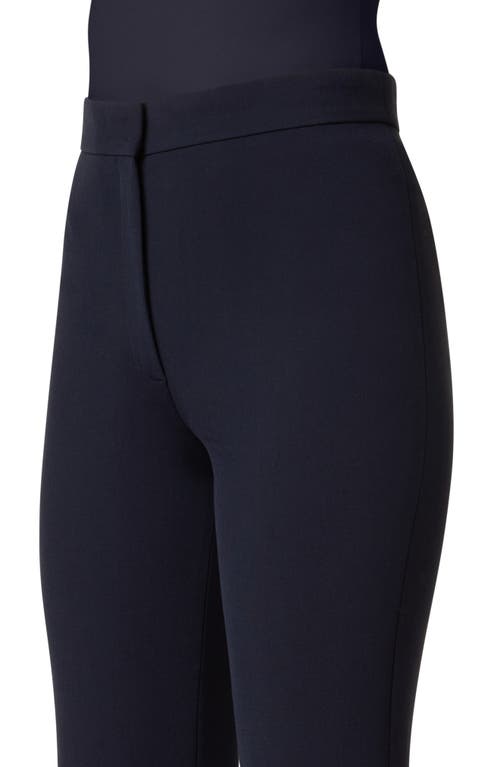 Akris Punto Courtney Stretch Pebble Crepe Bootcut Pants In Navy