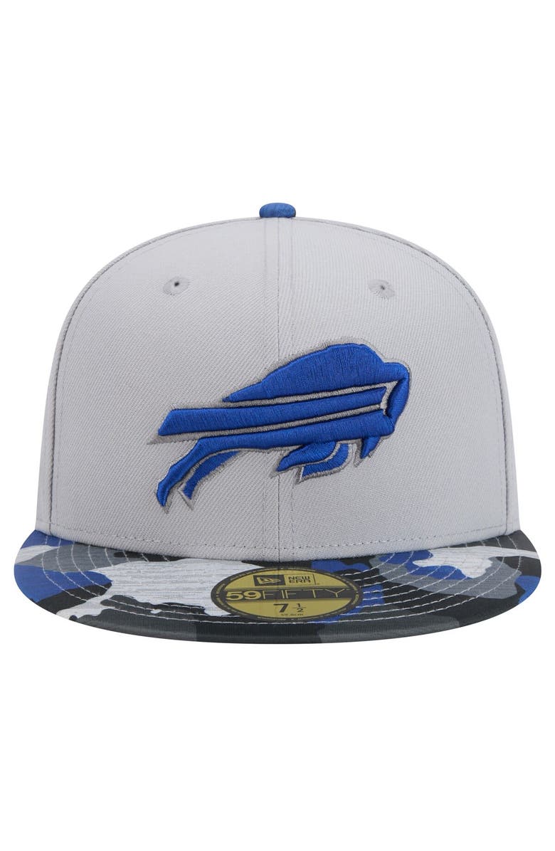 New Era Men's New Era Gray Buffalo Bills Active Camo 59FIFTY Fitted Hat, Alternate, color, 