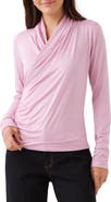Karen Kane Crossover Side Shirred Top