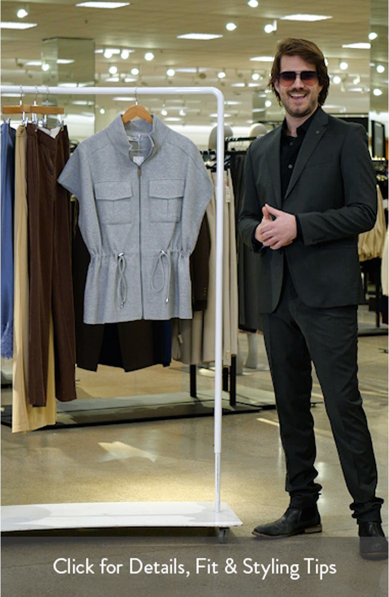 Short Sleeve Adjustable Waist Jacket, sales video thumbnail