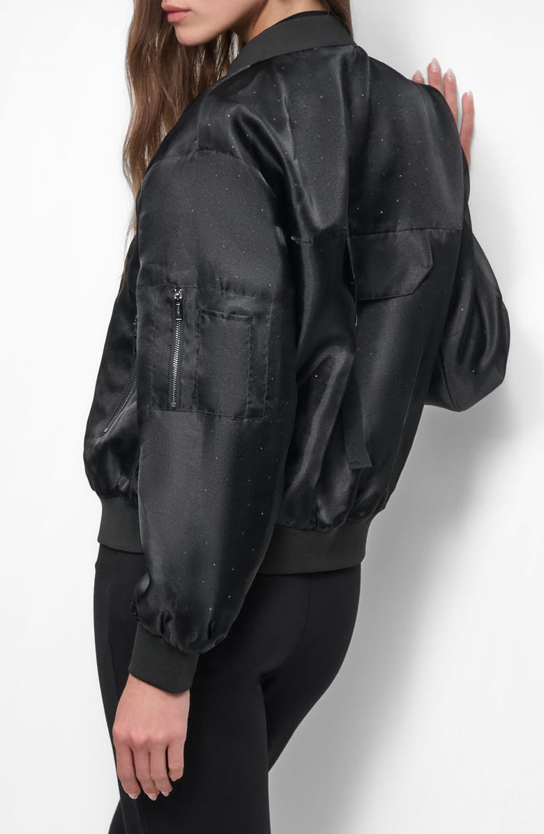 DKNY Oversize Organza Bomber Jacket, Alternate, color,