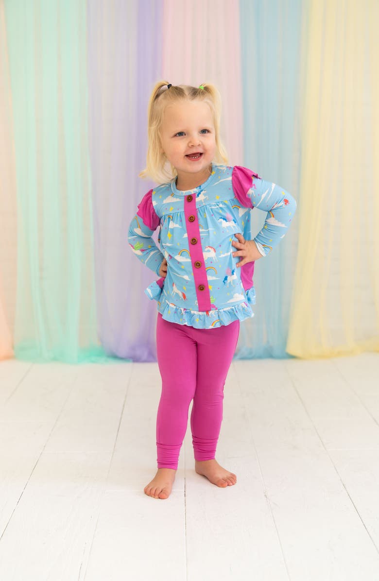 Laree + Co Tie-Dye Convertible Footie, Alternate, color, Blue