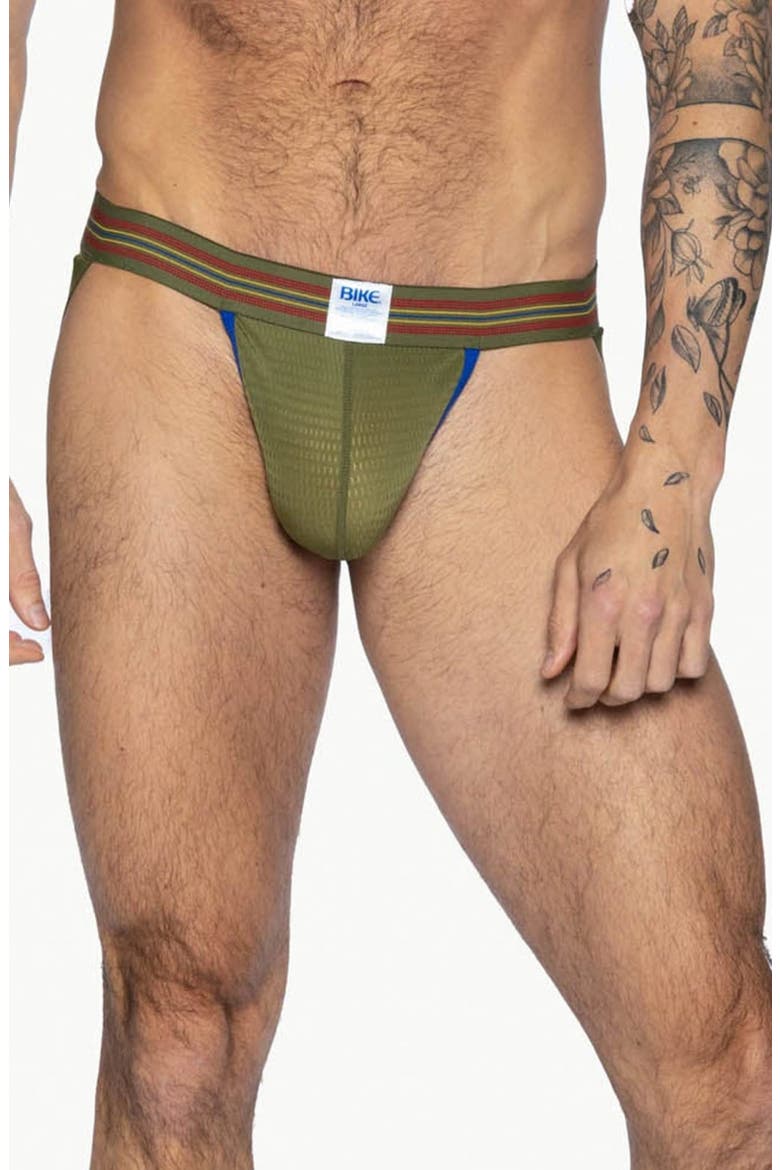 Mesh Jock Strap, Main, color, OLIVE