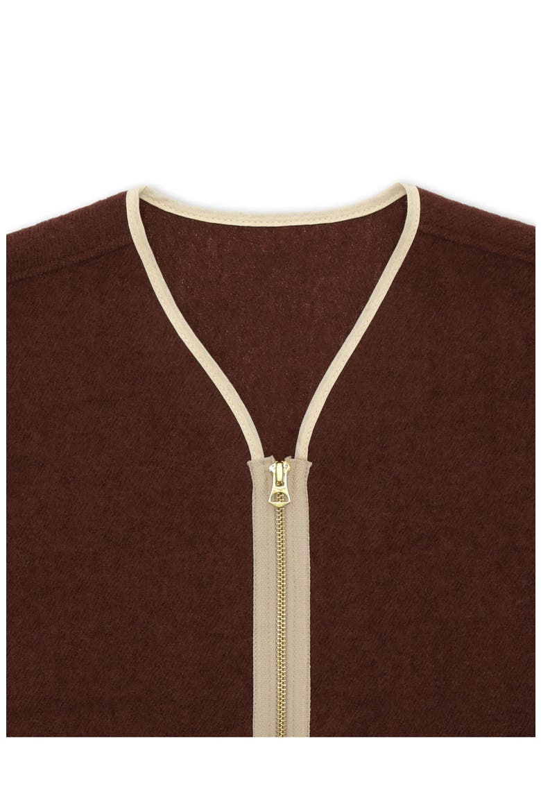 Virgin Wool Jacket, Alternate, color, Brown