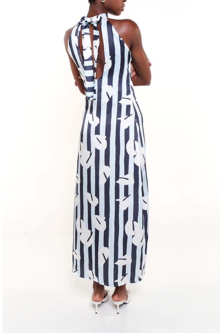 Carla Print Tie Back Maxi Dress, Alternate, color, LEGACY BLOOM BLUE