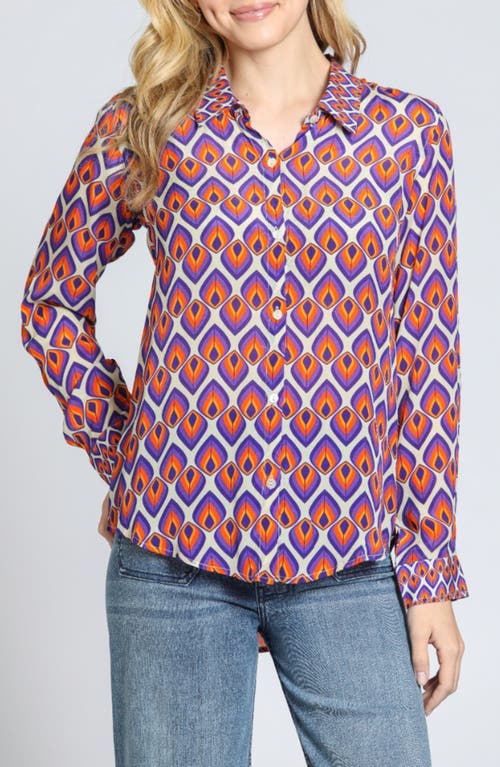 Apny Print Button-up Shirt In Multi