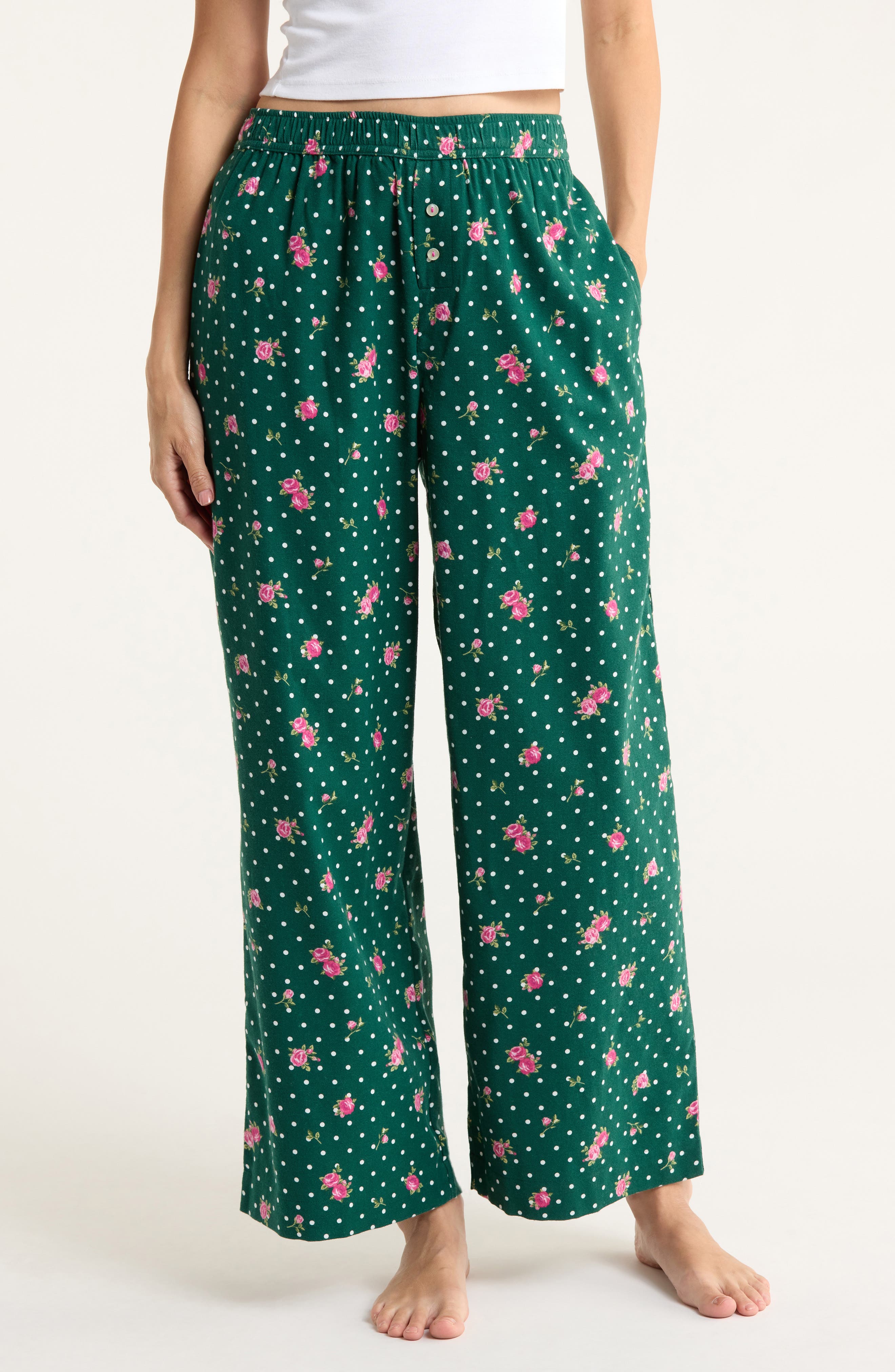 Open Edit Print Flannel Boxer Pajama Pants