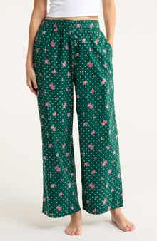 Open Edit Print Flannel Boxer Pajama Pants
