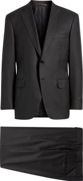 Canali Siena Regular Fit Solid Super 180s Wool Suit