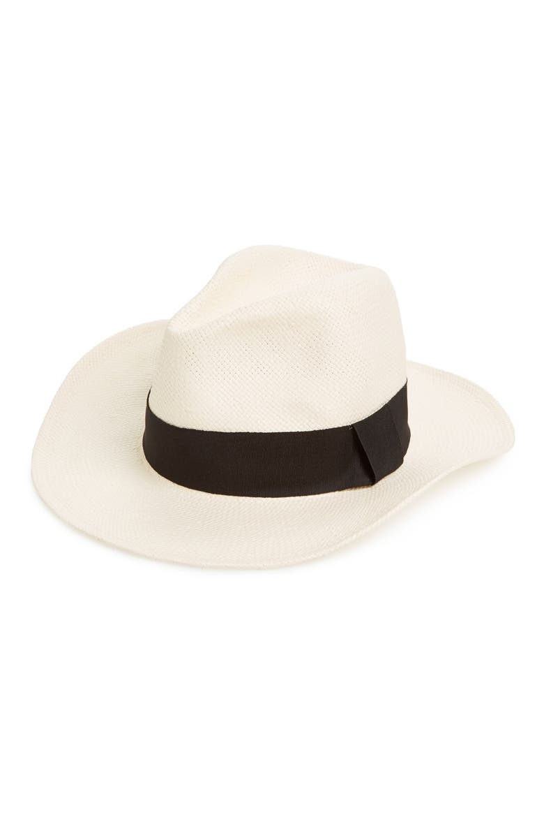 'Well Weathered' Straw Panama Hat, Main, color, NATURAL
