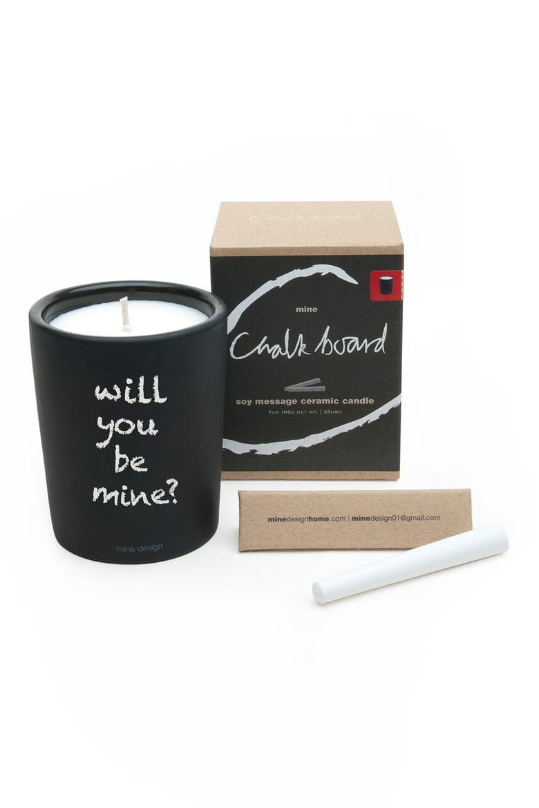 Chalkboard Candle, Alternate, color, BLACK