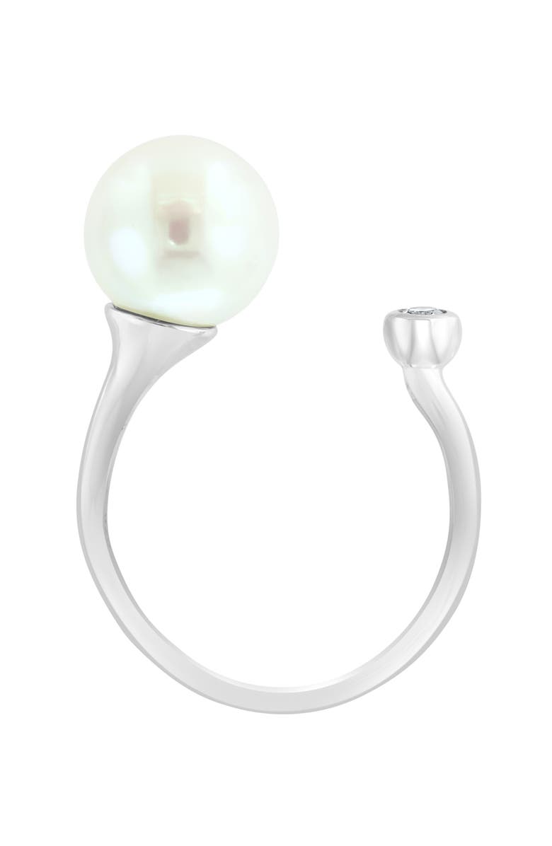 EFFY Freshwater Pearl & White Topaz Split Band Ring, Alternate, color, 