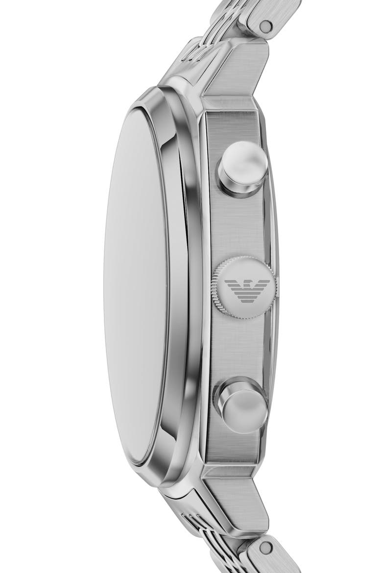 Chronograph Bracelet Watch, 40mm, Alternate, color, Silver/ Ivory/ Green