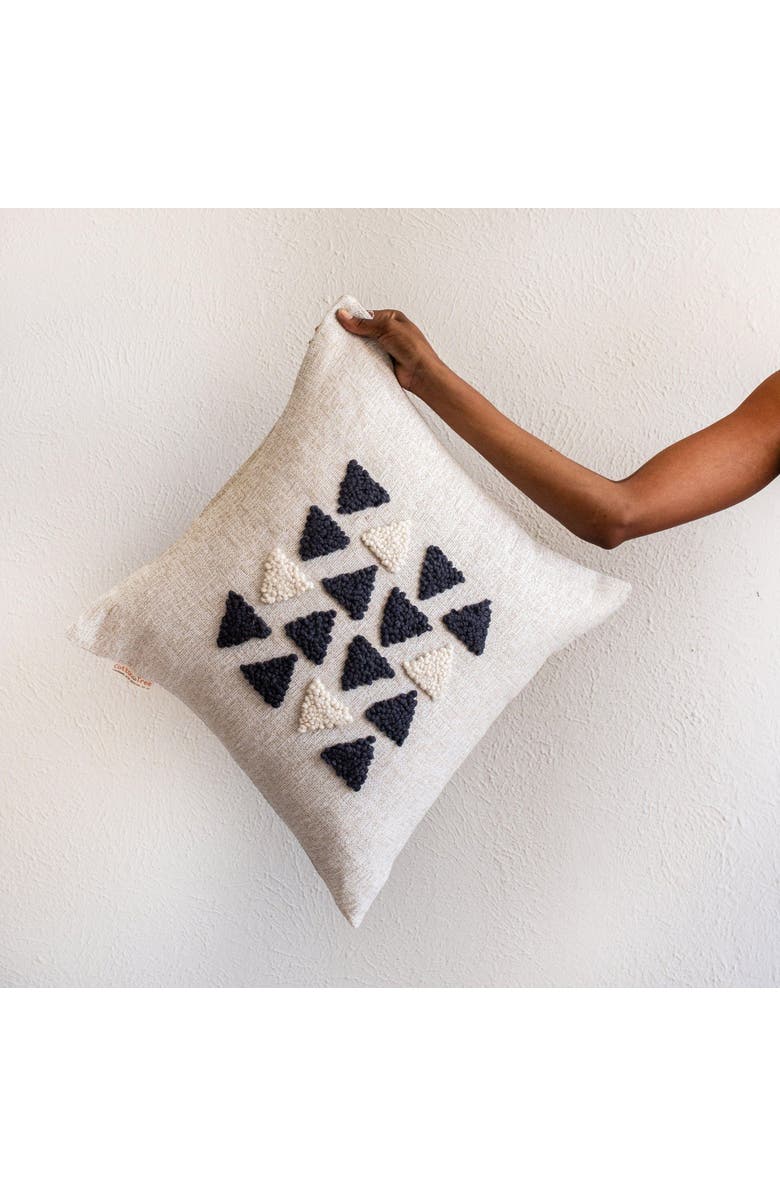 kanju Interiors AfriScandi Harvest Wool + Cotton Throw Pillow - Cover Only, Main, color, Natural