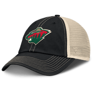 FANATICS Men's Fanatics Black/Natural Minnesota Wild Rival Trucker Adjustable Hat