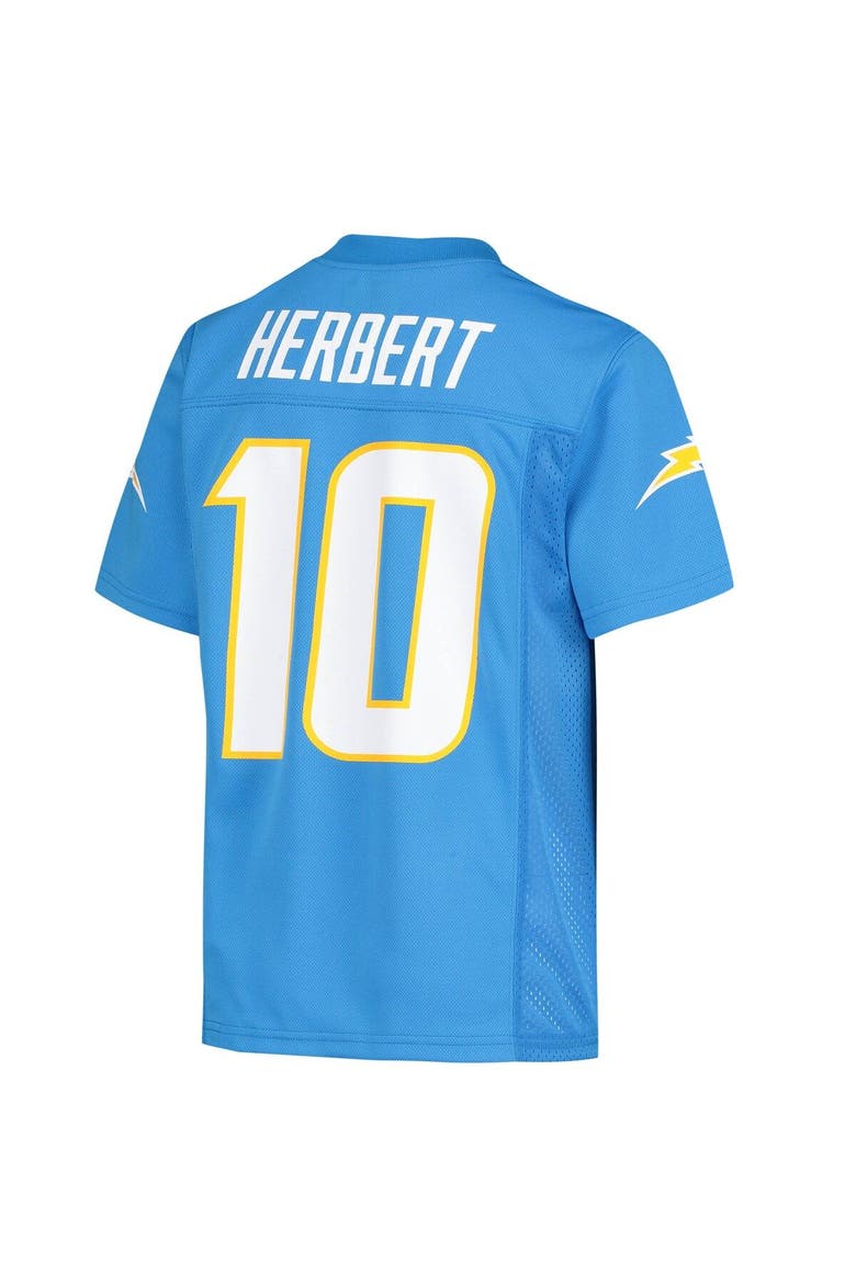 Youth Justin Herbert Powder Blue Los Angeles Chargers Replica Player Jersey, Alternate, color, Powder Blue