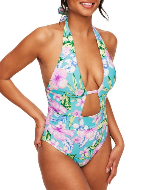 Adore Me Brinlee Women's Swimwear One-piece In Tropical Blue