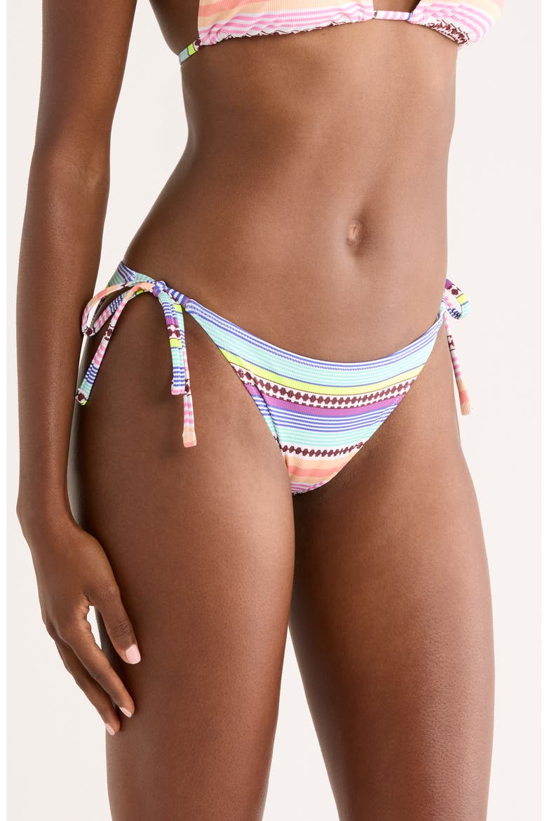 Rekka Side Tie Bikini Bottoms, Alternate, color, CIRQ CITRUS