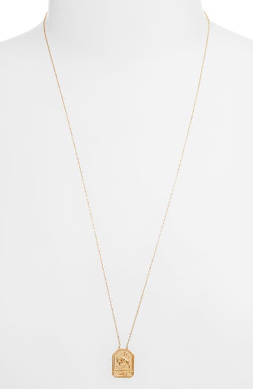 Jennifer Zeuner Kiana Zodiac Pendant Necklace in Aries Gold 