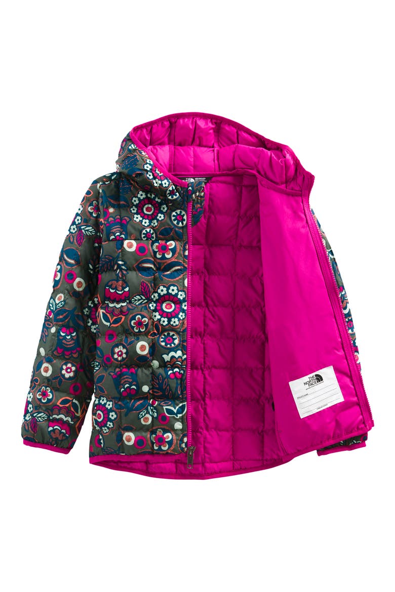 Kids' Thermoball Eco Hooded Jacket, Main, color, THYME TNF FOREST FLORAL PRINT