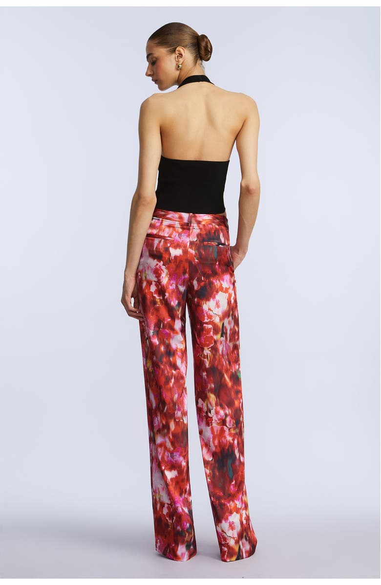 BCBGMAXAZRIA Washed Floral Pant, Alternate, color, Washed Rose Chili Pepper Print