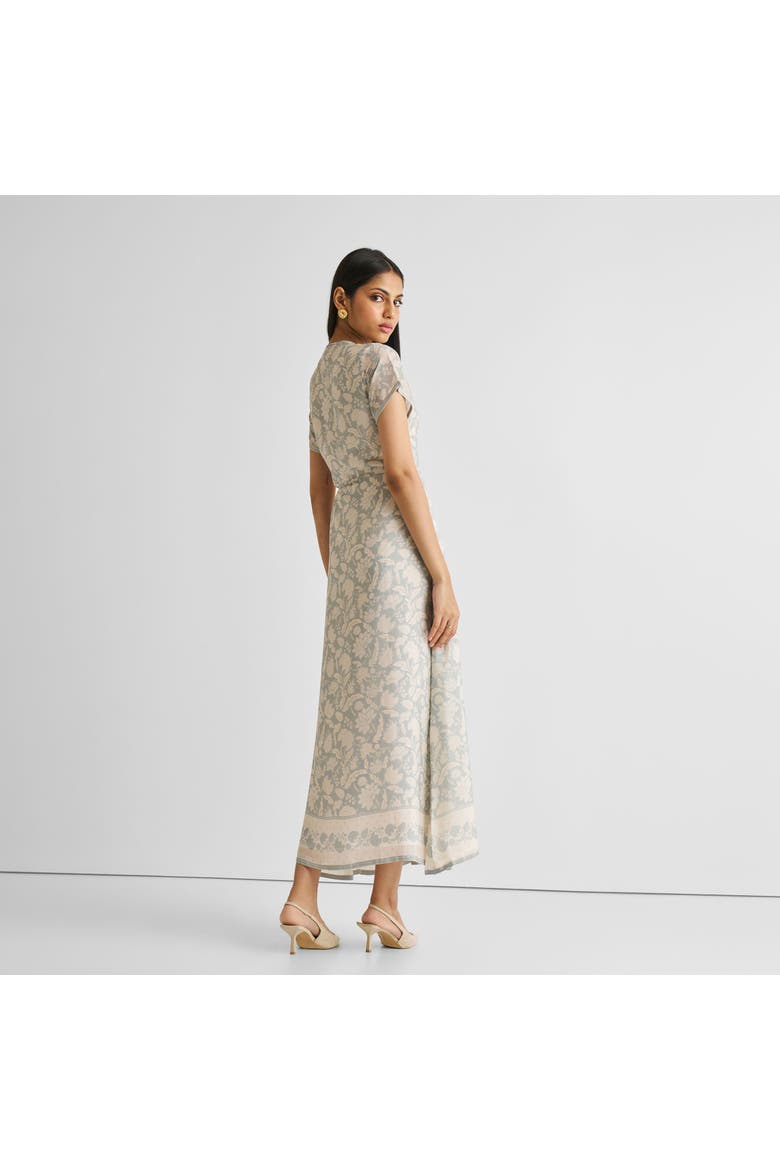 Maxi Floral Wrap Dress, Alternate, color, Vintage Bouquet Blue