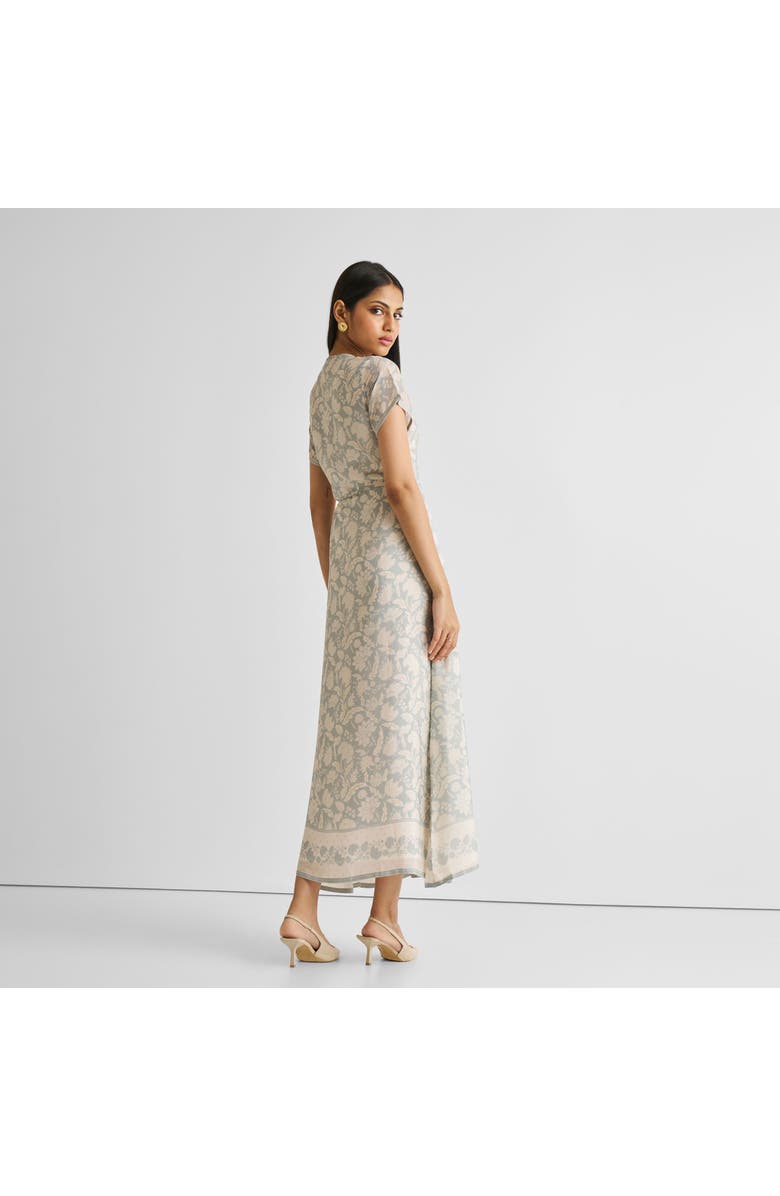 Reistor Maxi Floral Wrap Dress, Alternate, color, Vintage Bouquet Blue
