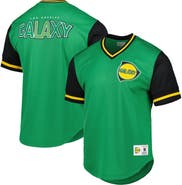 Mitchell & Ness Men's Mitchell & Ness Green LA Galaxy Mesh V-Neck T-Shirt