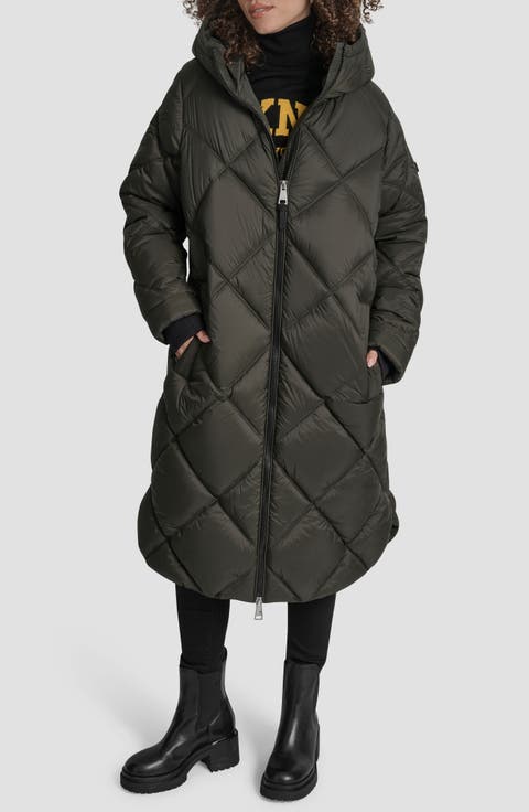 Diamond Quilted Puffer Coat