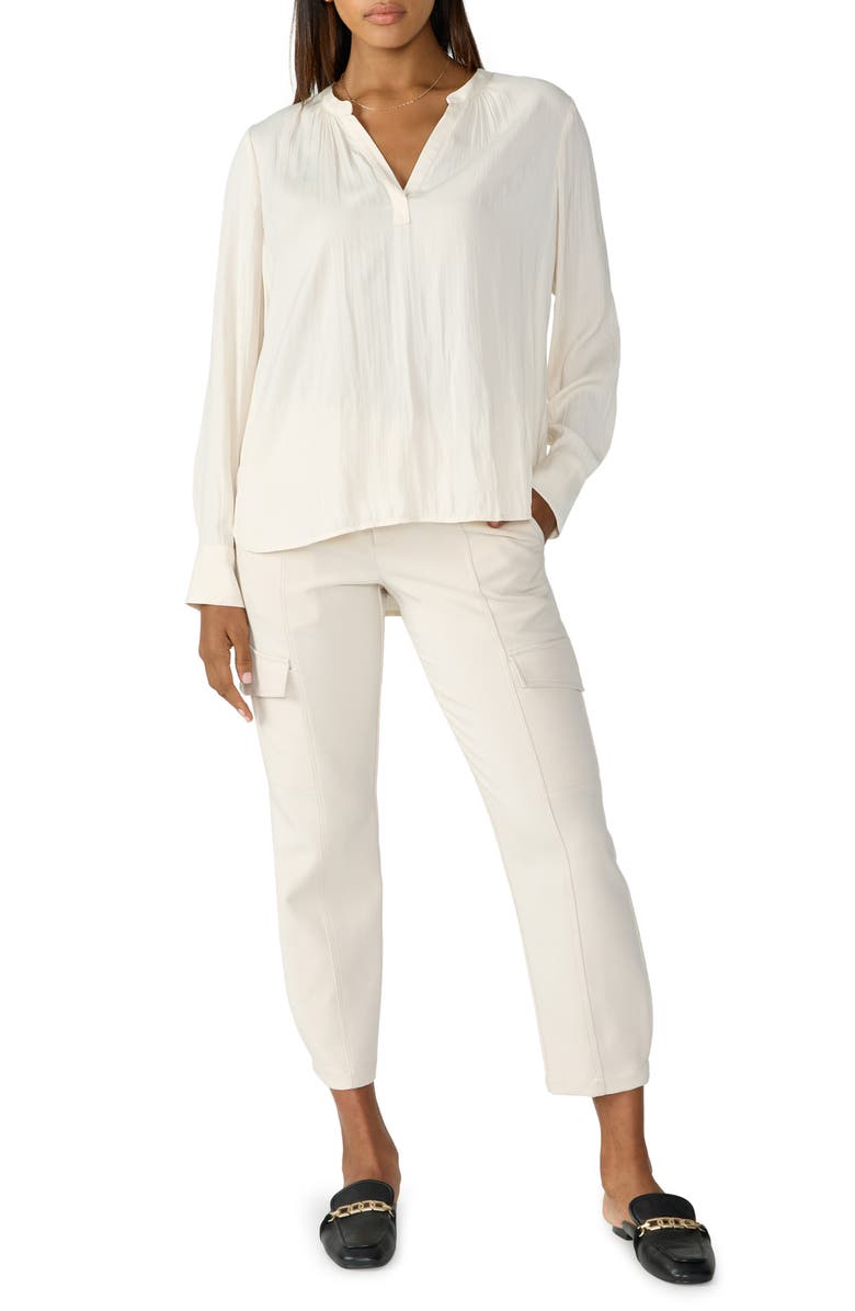 Sanctuary Lizzie Sateen Tunic Top, Alternate, color, Cappuccino