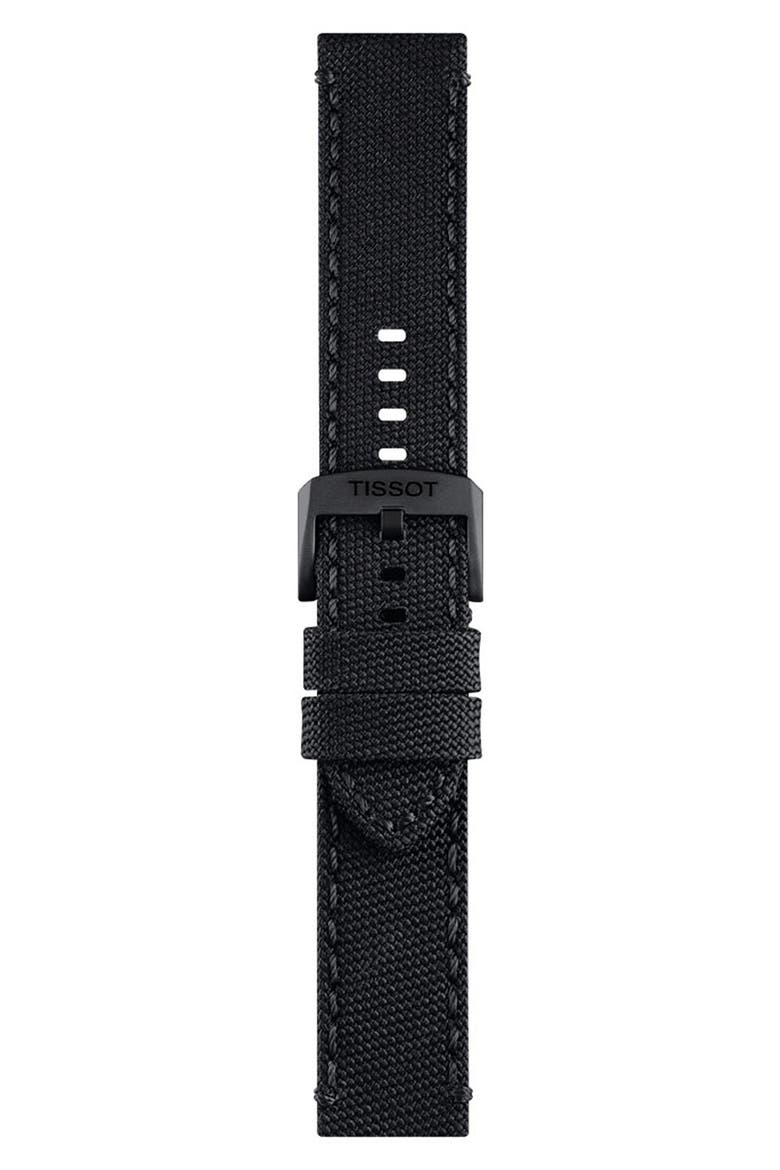 22mm Black Fabric Watch Strap, Main, color, BLACK